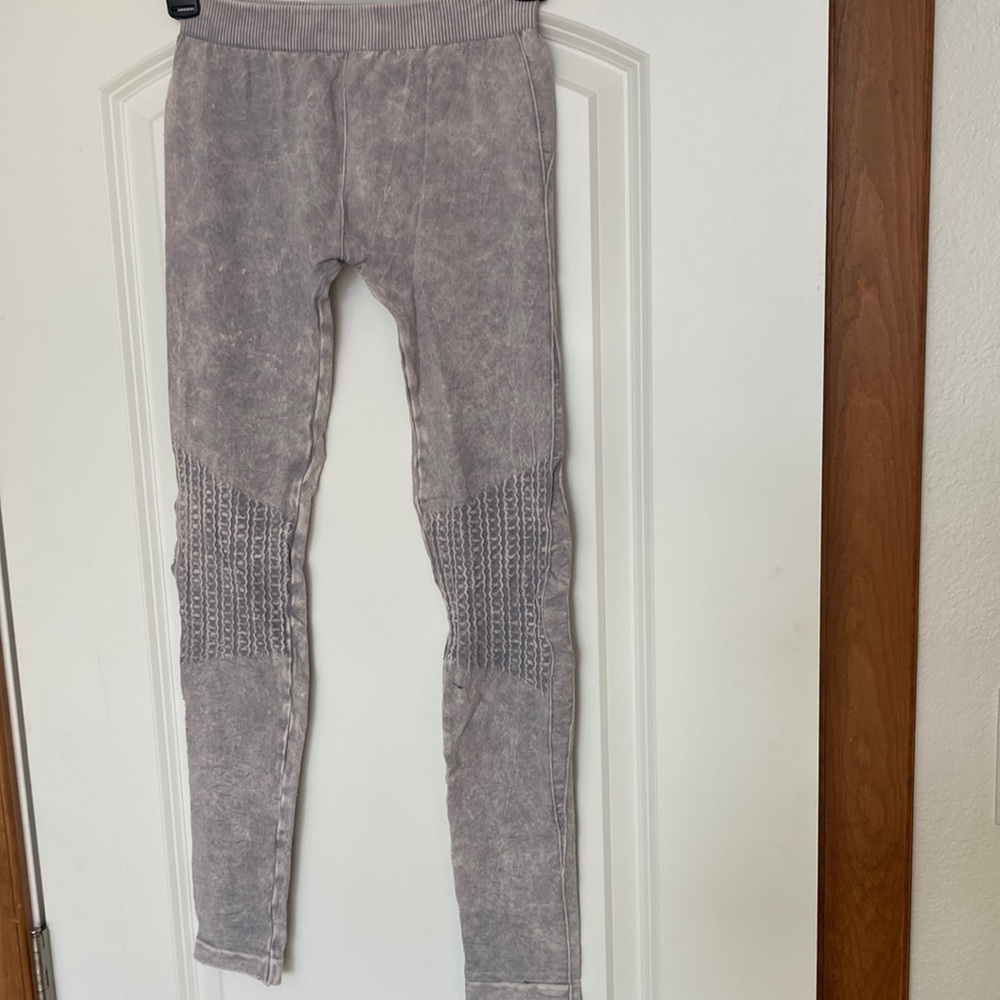 Gray dressy leggings